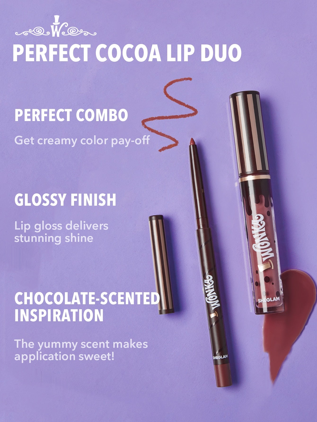 WILLY WONKA COCOA KISS LIP DUO