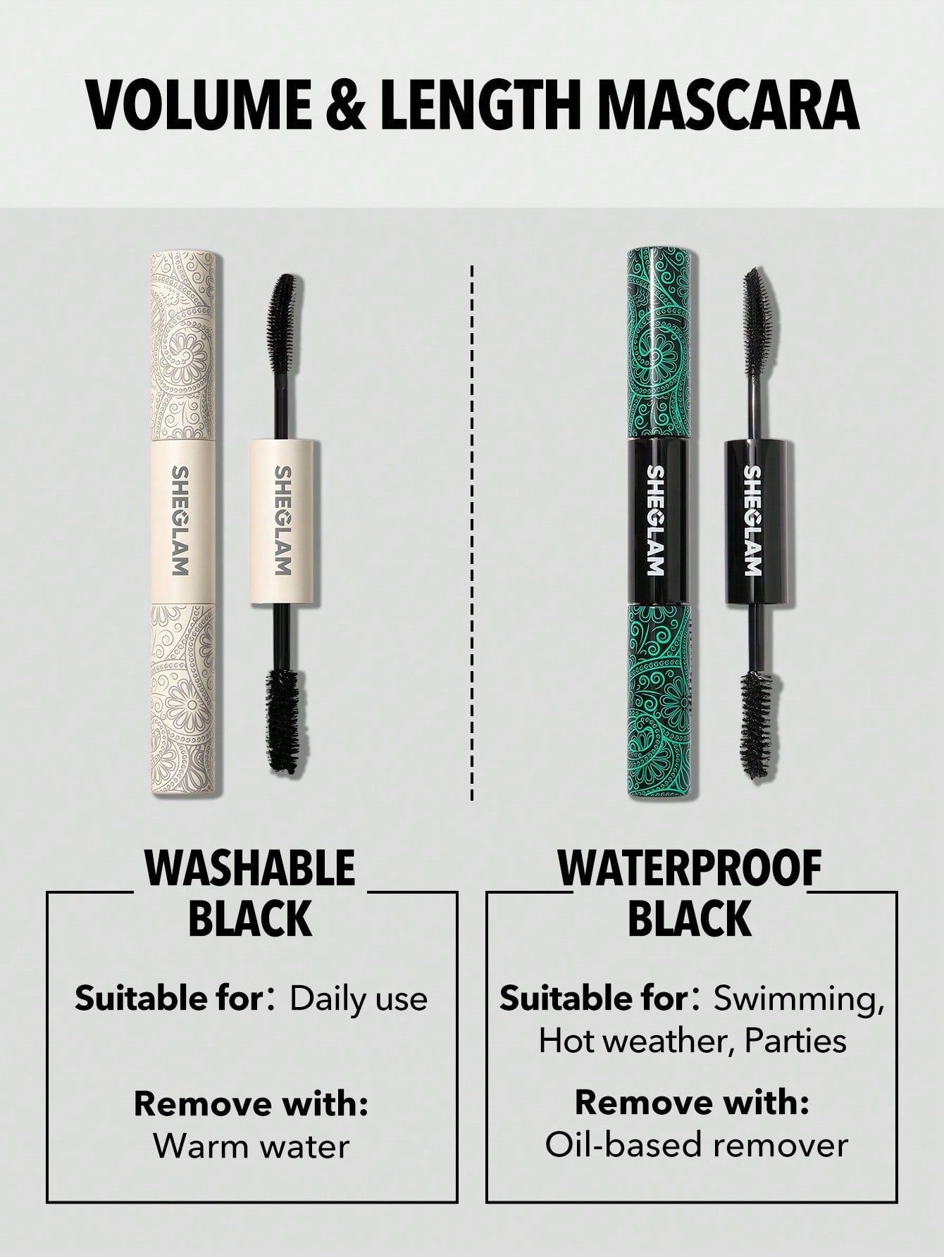 ALL-IN-ONE VOLUME & LENGTH MASCARA - WASHABLE BLACK