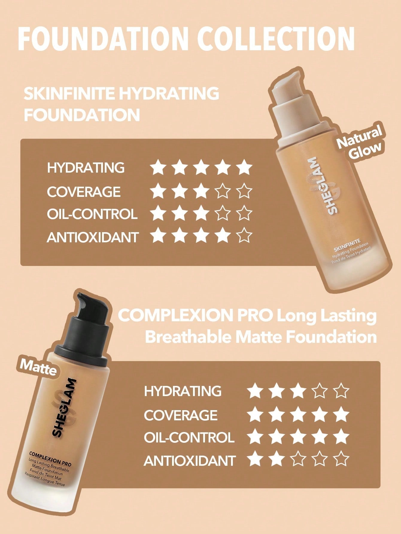 COMPLEXION PRO LONG LASTING BREATHABLE MATTE FOUNDATION