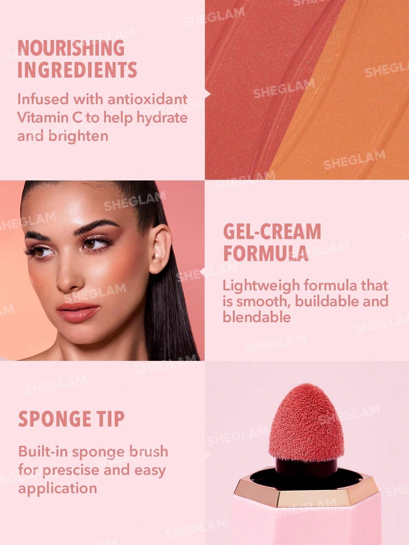 COLOR BLOOM DAYGLOW LIQUID BLUSH SHIMMER FINISH