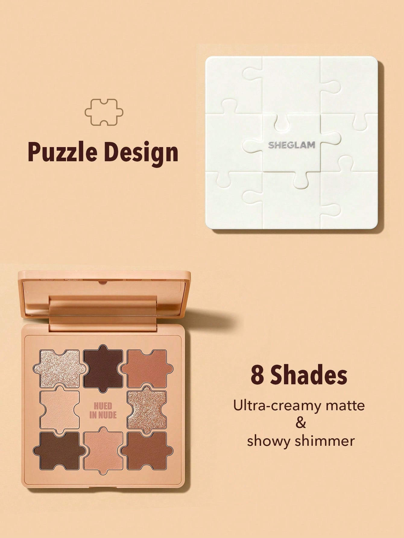 JAZY JIGSAW EYESHADOW PALETTE - HUED IN NUDE