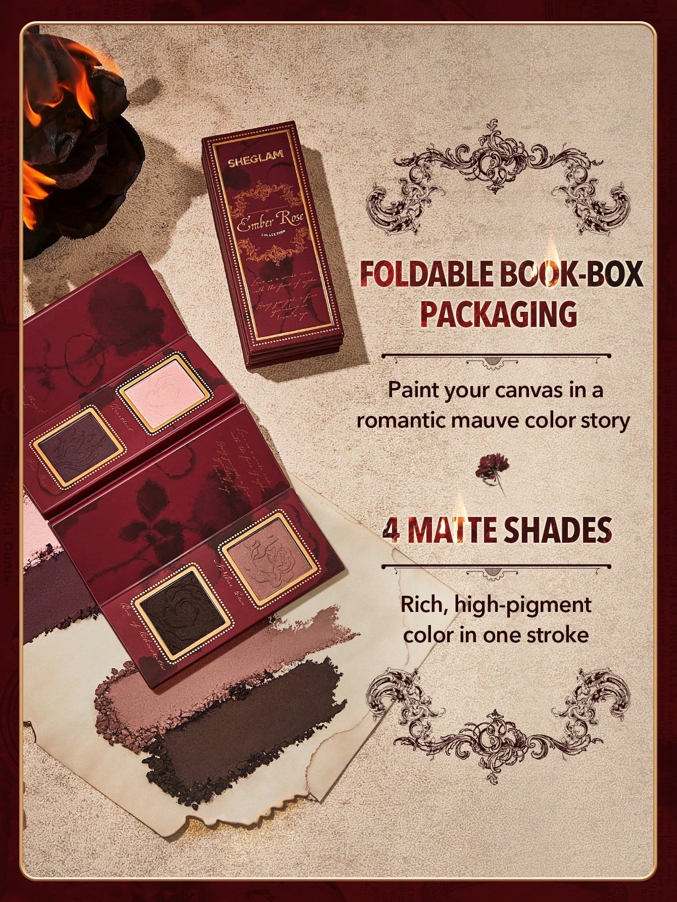 EMBER ROSE BURNING DEVOTION COLOR PALETTE
