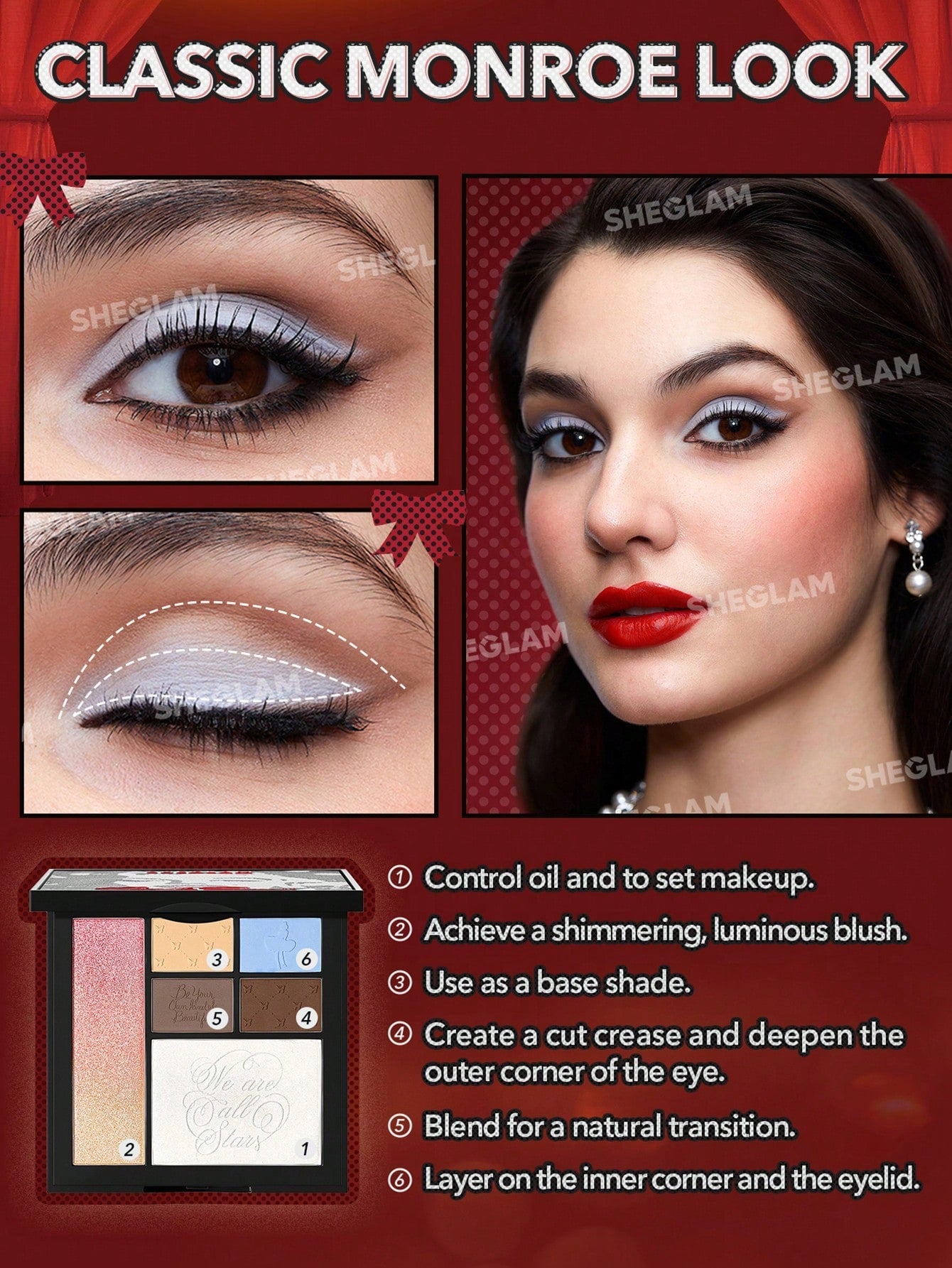 MARILYN MONROE X SHEGLAM DAY DREAMER FACE & EYE PALETTE