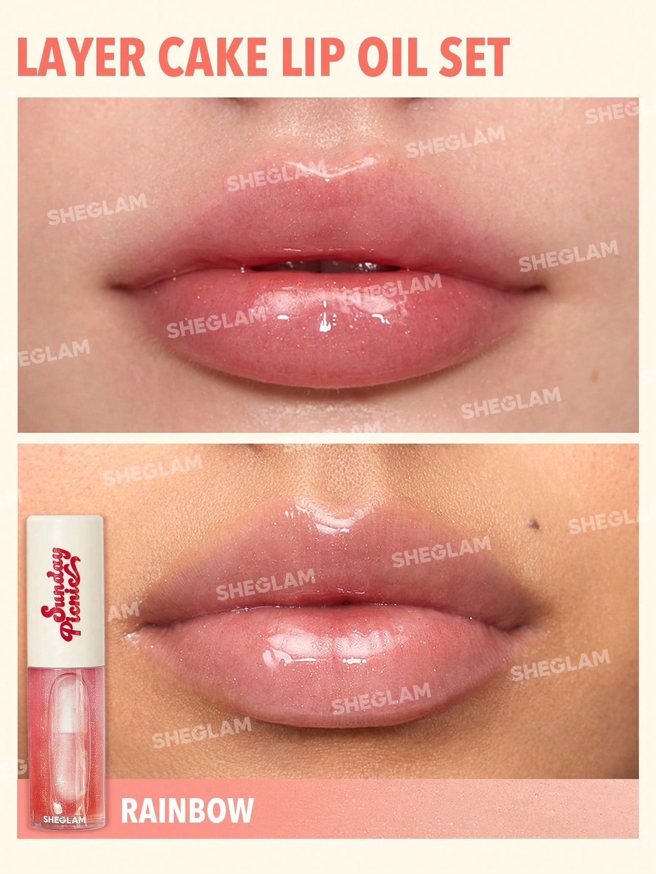 SUNDAY PICNIC LAYER CAKE LIP OIL SET