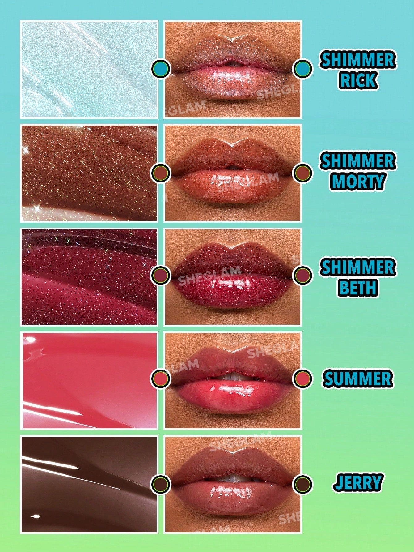 RICK AND MORTY X SHEGLAM FAMILY COUNSELING LIP GLOSS