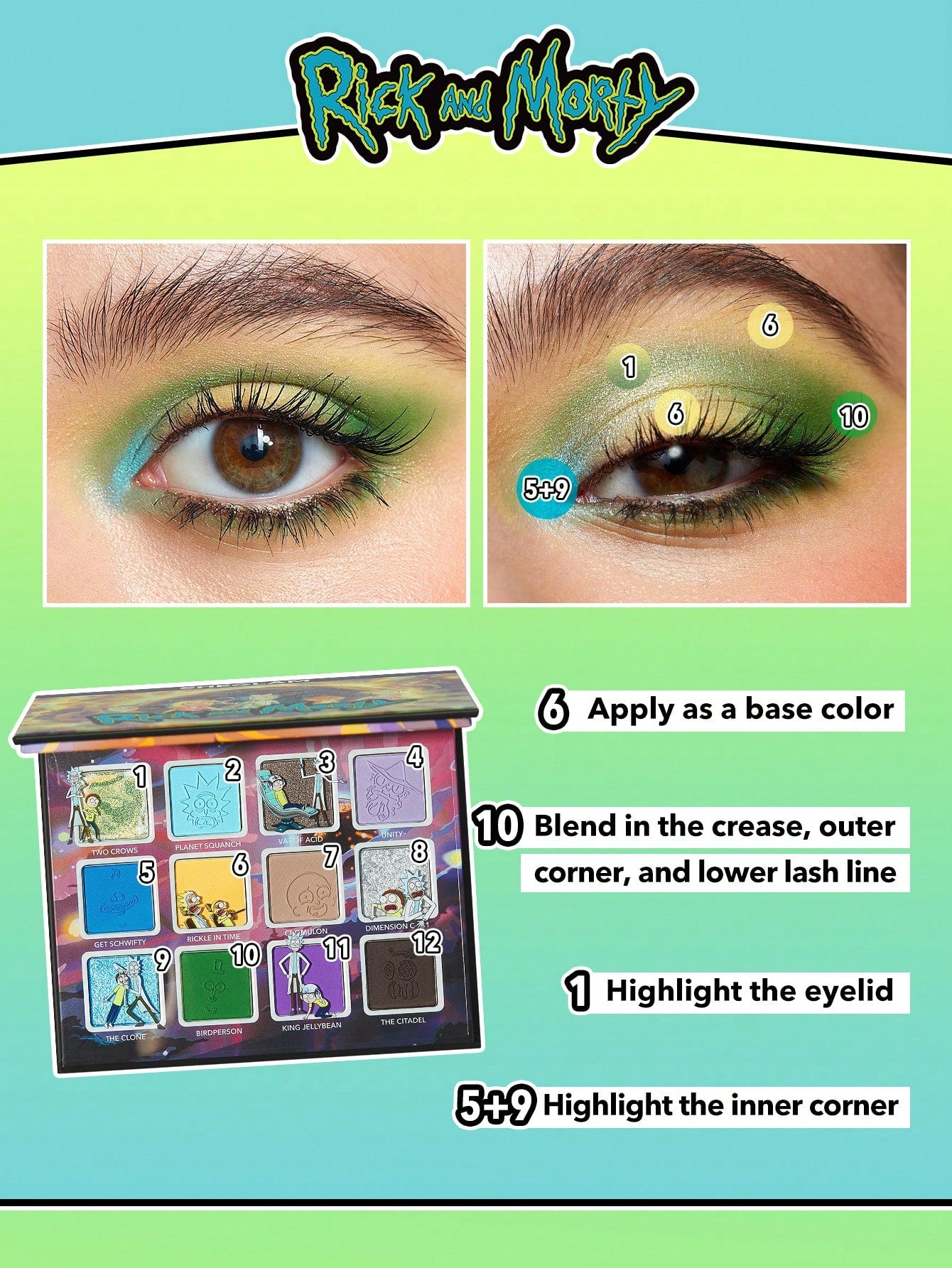 RICK AND MORTY X SHEGLAM THE MEANING(LESSNESS) OF LIFE PALETTE