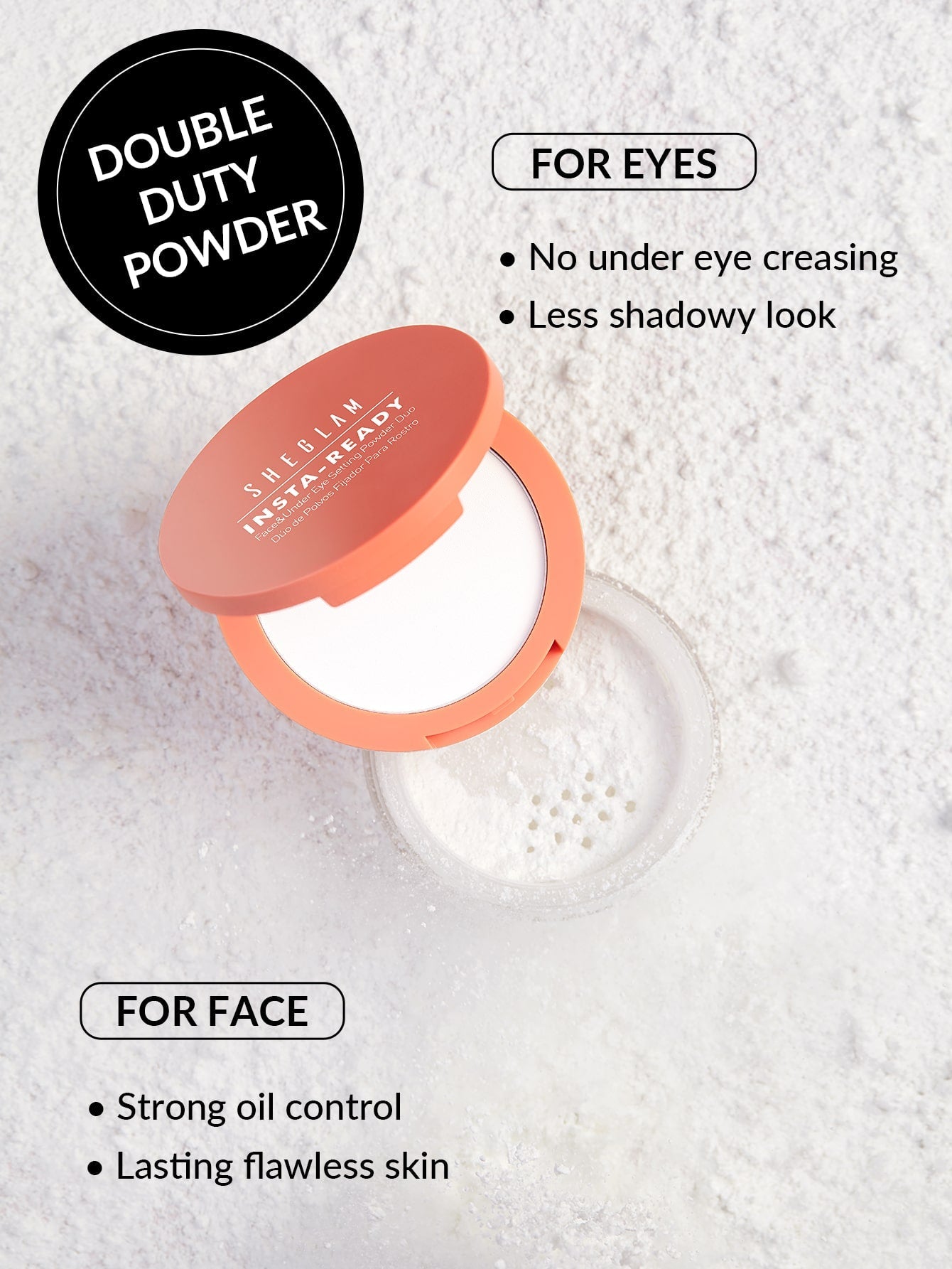 INSTA-READY FACE & UNDER EYE SETTING POWDER DUO - TRANSLUCENT