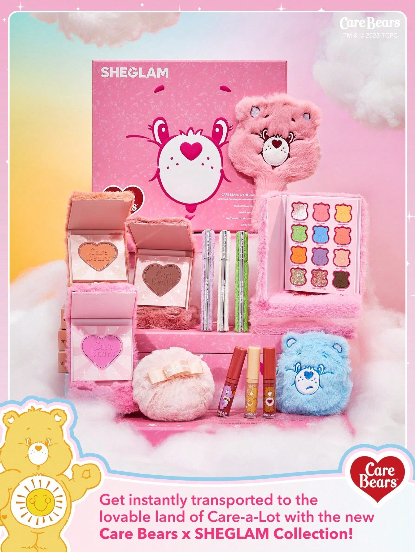 X CARE BEARS CATCH SOME FUN HIGHLIGHTING PUFF-SPARKLE 4EVER