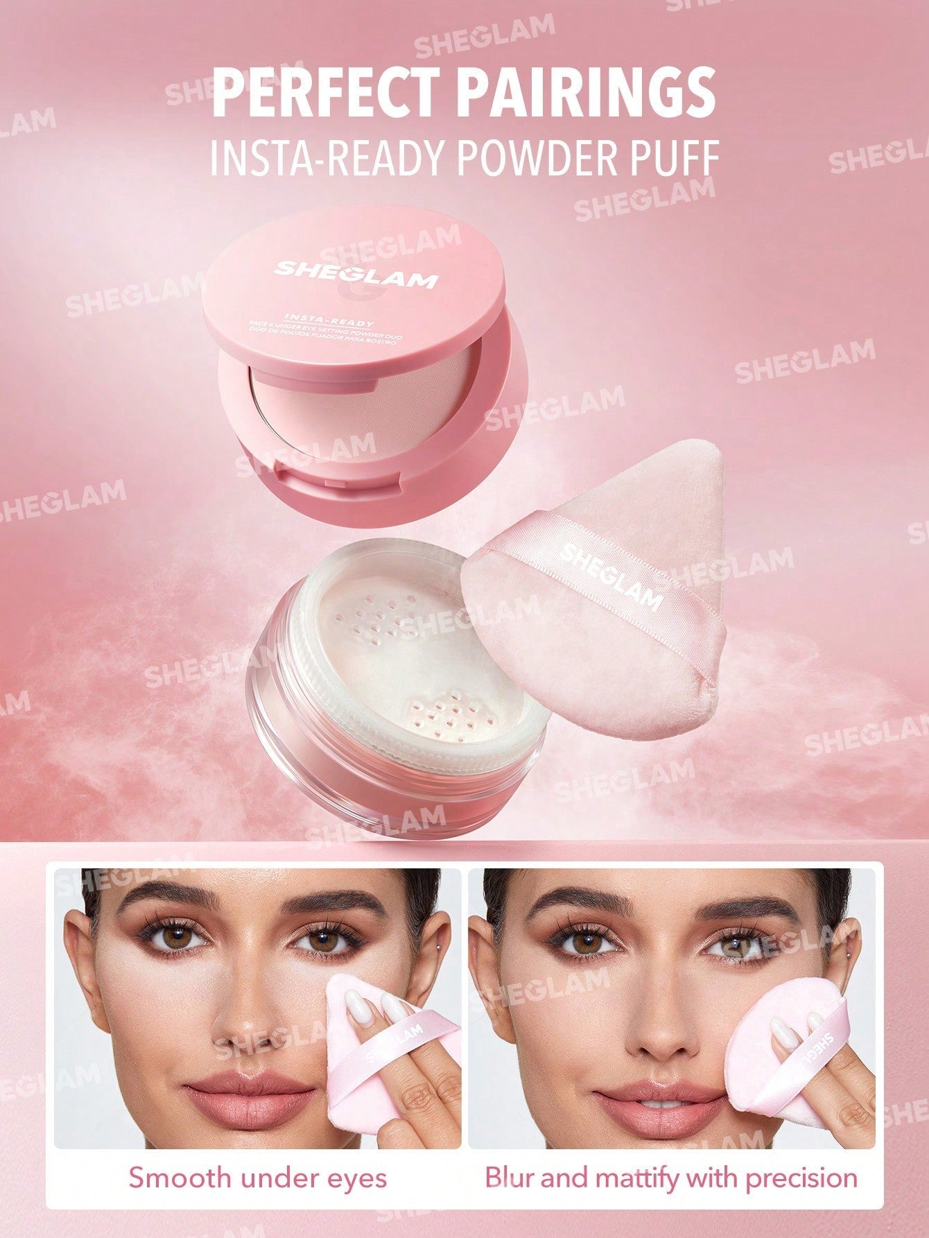 INSTA-READY FACE & UNDER EYE SETTING POWDER DUO - BUBBLEGUM