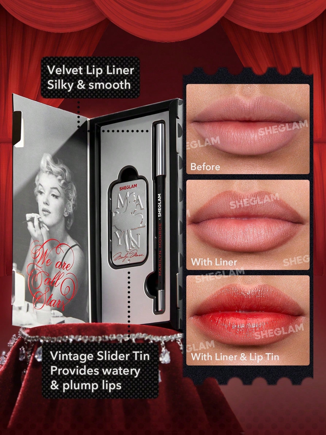 MARILYN MONROE X SHEGLAM VINTAGE LIP DUO